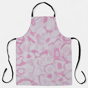Roze en witte florale textiel schort