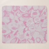 Roze en witte florale textiel sherpa deken (Voorkant (horizontaal))
