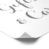 Roze en witte fluitjes en Kaarten Tabelteken Poster (Hoek)