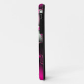 Roze en witte fractale iPhone hoesje (Achterkant/links)