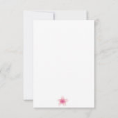 Roze en witte Frangipani RSVP-kaart RSVP Kaartje (Achterkant)