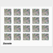 Roze en witte Fuchsia Bloemen Bookplaat stickers (Vel)