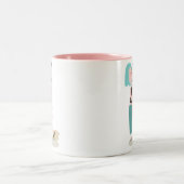 roze en witte gay pride Valentijnsdag mok (Center)