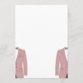 Roze en witte gay trouwmenu kaarten (Achterkant)