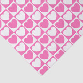 Roze en witte gebarsten patroon met hart tissuepapier (Detail)