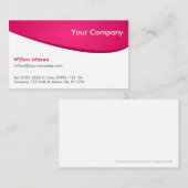 Roze en witte gebogen, professioneel Visitekaartje (Voorkant / Achterkant)