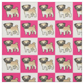 Roze en witte gecheckte stekker stof (Swatch)