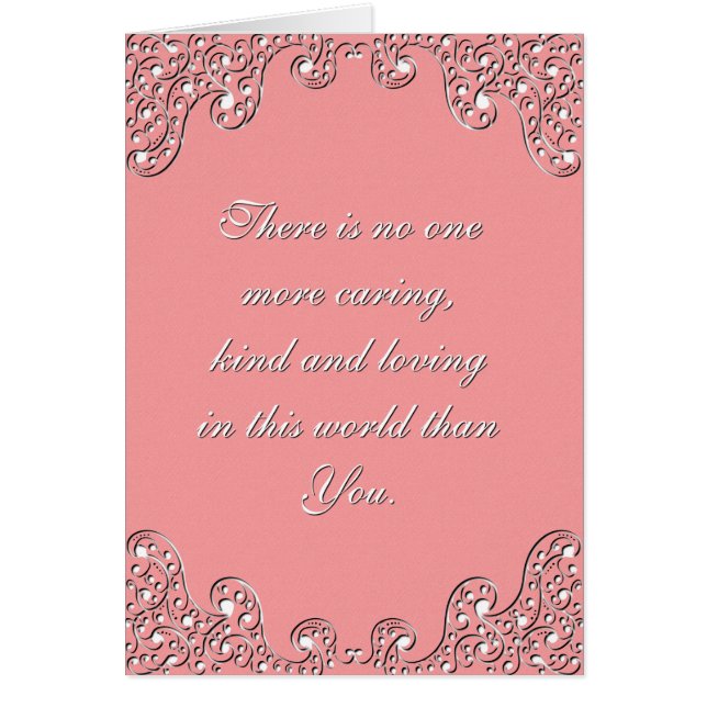 Roze en witte gegraveerde Moederdag (Voorkant)