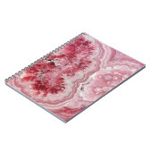 Roze en witte Geode Notitieboek (Linkerzijde)