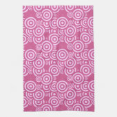 roze en witte geometrische theedoek (Verticaal)