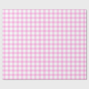 Roze en witte gepatterde restanten van gingham cadeaupapier