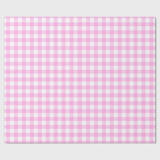 Roze en witte gepatterde restanten van gingham cadeaupapier (Zoom)