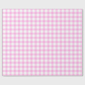 Roze en witte gepatterde restanten van gingham cadeaupapier (Vlak)