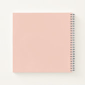 Roze en witte gepersonaliseerde gebedsjournaal notitieboek (Achterkant)