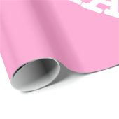 Roze en witte, gepersonaliseerde opbergpapier cadeaupapier (Rol Hoek)