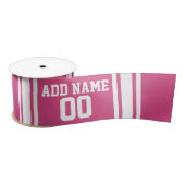 Roze en witte gepersonaliseerde sport Jersey Satijnen Lint (Spoel)