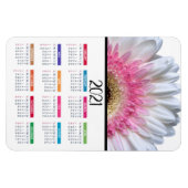 Roze en Witte Gerbera Daisy | Agenda 2021 Magneet (Horizontaal)