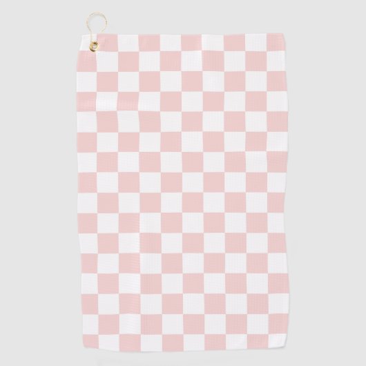 Roze en witte geruite handdoek (Voorkant)