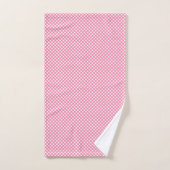Roze en witte geruite handdoeken (Handdoek)