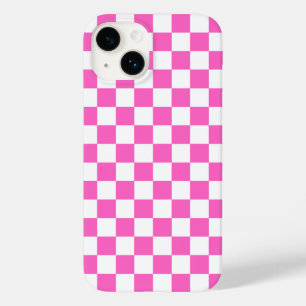 Roze en witte geruite klassieke iPhone / iPad-tas Case-Mate iPhone 14 Hoesje