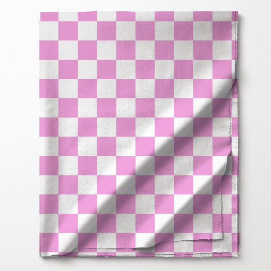 Roze en witte geruite patroon stof