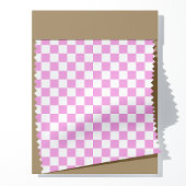 Roze en witte geruite patroon stof