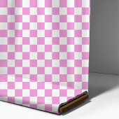 Roze en witte geruite patroon stof