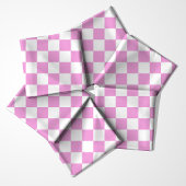 Roze en witte geruite patroon stof
