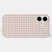 Roze en witte geruite plaid patroon Case-Mate iPhone case (Achterkant (horizontaal))