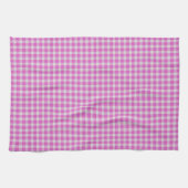 Roze en witte geruite plaid theedoek (Horizontaal)