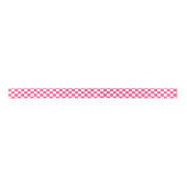 Roze en witte geruite print satijnen lint (Voorkant)