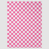 Roze en witte geruite print tissuepapier (Voorkant)