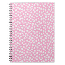 Roze en witte gespikkelde patroon notitieboek