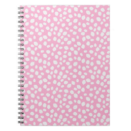 Roze en witte gespikkelde patroon notitieboek