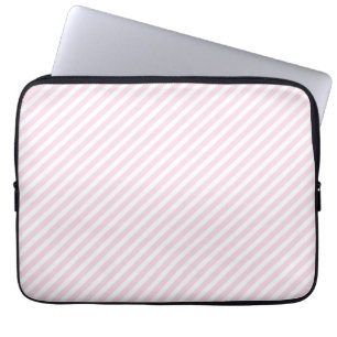 Roze en witte, gestreept laptophoes laptop sleeve