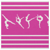 Roze en witte gestreept turnspinkel stof (Close Up)