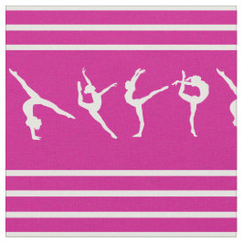Roze en witte gestreept turnspinkel stof