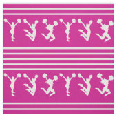 Roze en witte gestreept voorhoofd of pom stof (Swatch)