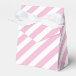 Roze en witte gestreepte feestfavorietendozen voor bedankdoosjes