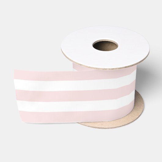 Roze en witte gestreepte Paris Glam Satijnen Lint (Spoel)