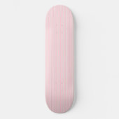 Roze en witte gestreepte Skatedeck Skateboard (Voorkant)