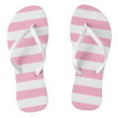 Roze en witte gestreepte Teenslippers (Voetbed)