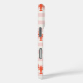 Roze en witte gestreepte telefoonhoesje voor kreef Case-Mate iPhone case (Achterkant / Rechts)