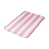Roze en witte gestripte Bath Mat (Gekanteld)