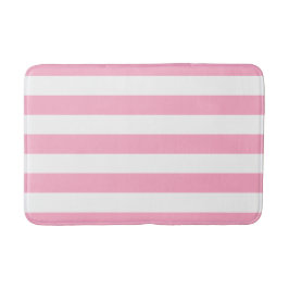Roze en witte gestripte Bath Mat