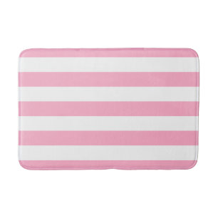Roze en witte gestripte Bath Mat