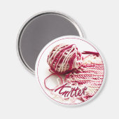 Roze en witte gevarieerde nitter magneet (Voorkant / Achterkant)