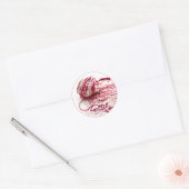 Roze en witte gevarieerde nitter Sticker (Envelop)