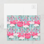 Roze en witte gewassen van vlamingos briefkaart (Voorkant / Achterkant)