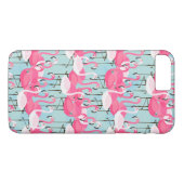 Roze en witte gewassen van vlamingos Case-Mate iPhone case (Achterkant (Horizontaal))